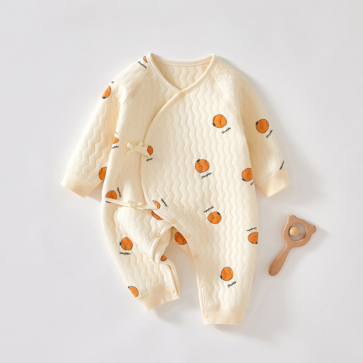 新生儿保暖连体衣无骨纯棉