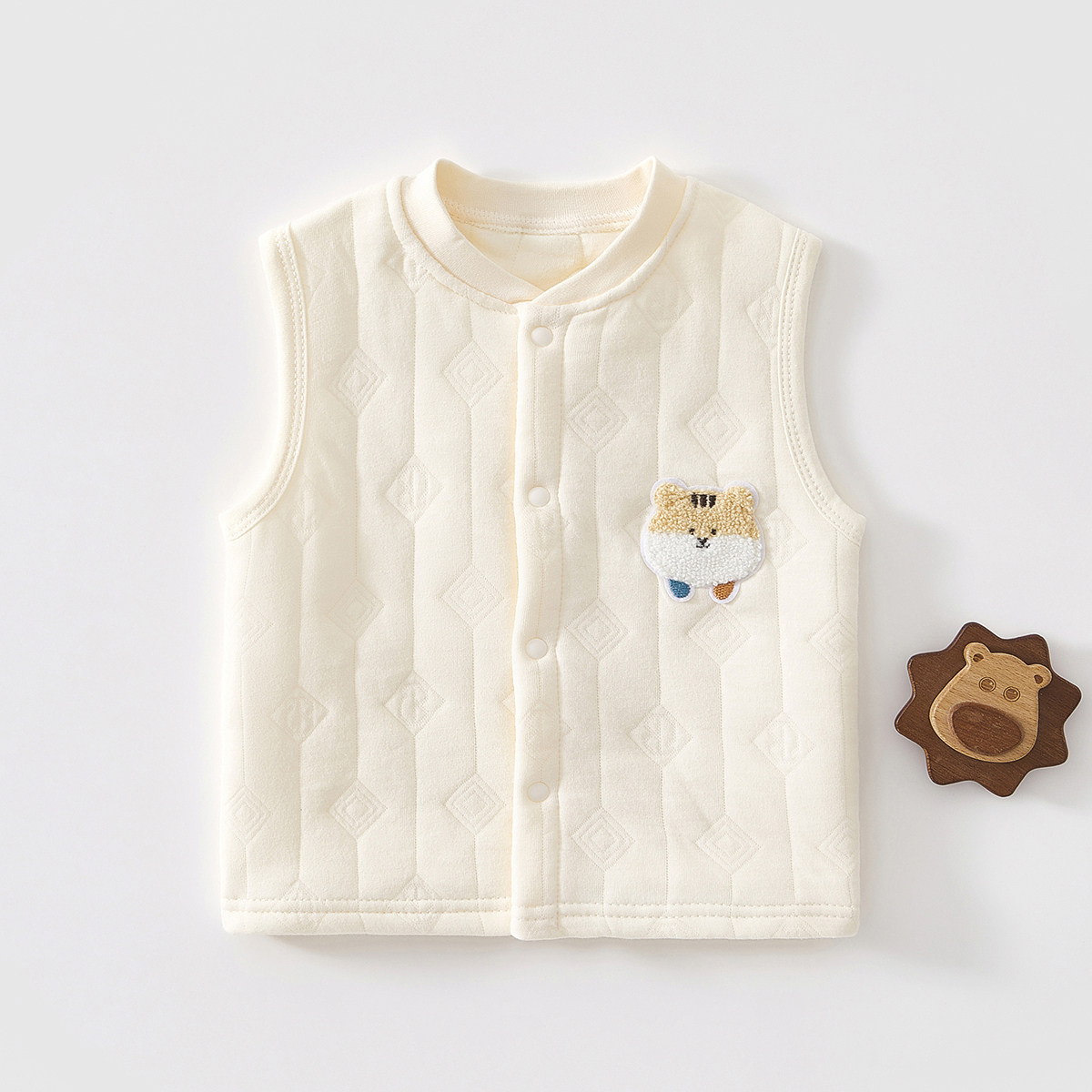 婴儿马甲秋冬款宝宝春秋外穿上衣a类薄棉马甲夹棉保暖外套6一12月