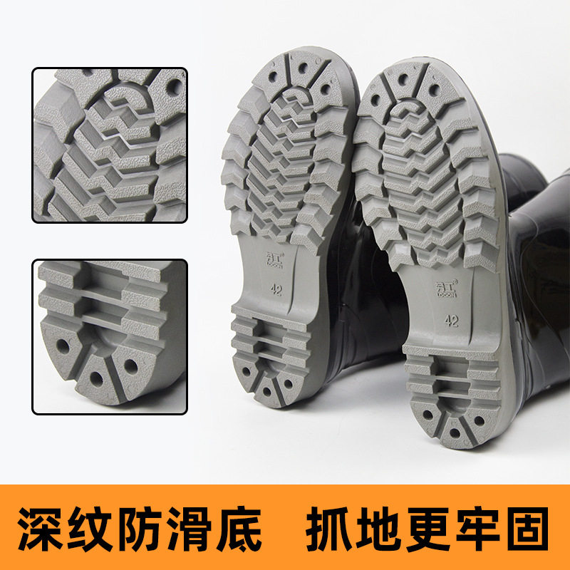 金橡胶鞋高长筒雨鞋水产