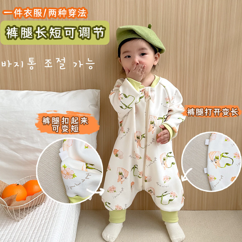新款婴儿加绒睡袋秋冬款