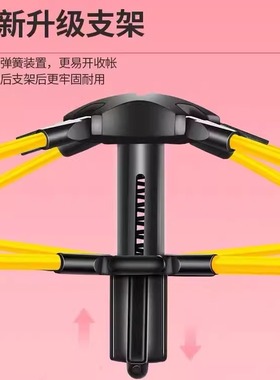 全自动气压液压杆撒弹压帐支架黄杆户外门厅帐篷支架杆子2人3-4