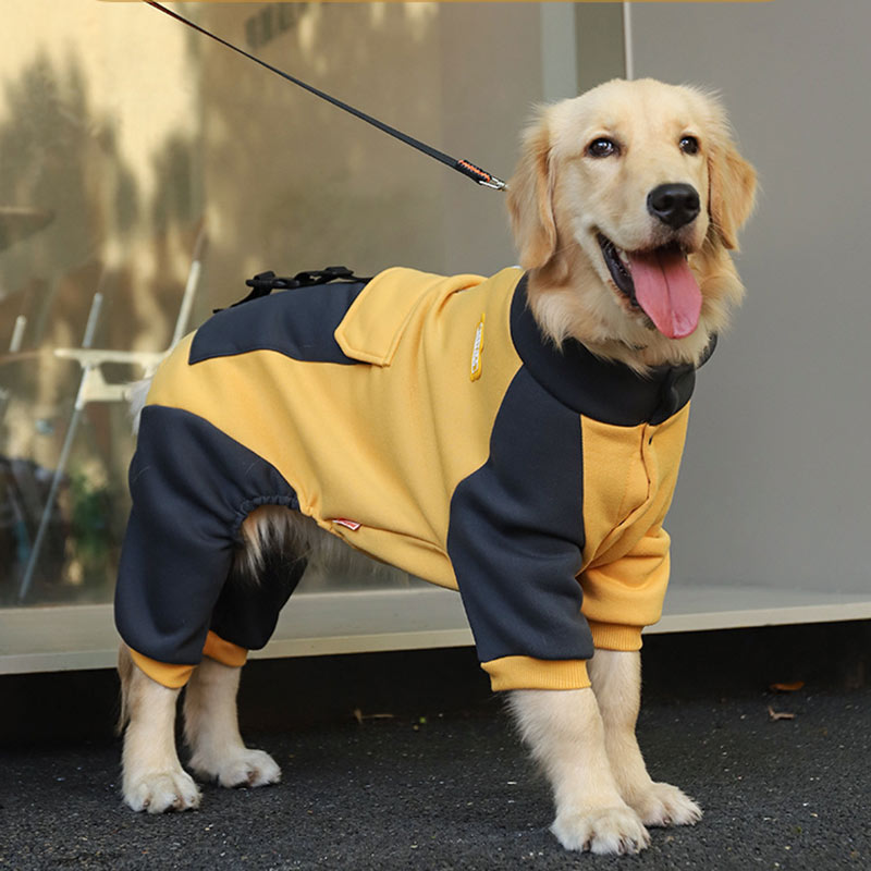 狗狗衣服秋冬金毛中型大型犬宠物春秋款大狗拉布拉多四脚卫衣冬季