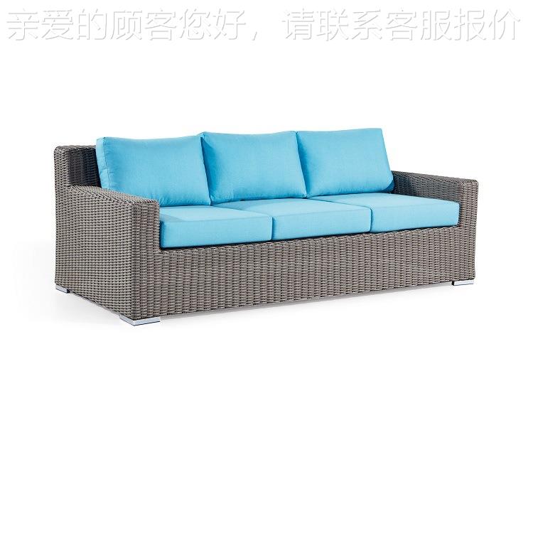 户外藤编沙发庭院藤椅阳台防室外防露单：94.6别墅楼盘院子花天园