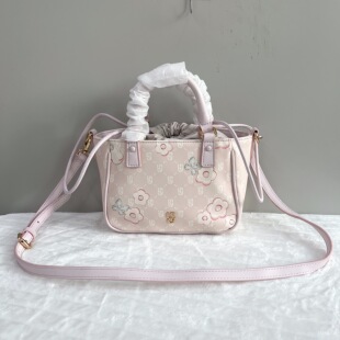 外贸尾货出泰国LYN时尚百搭高质感抽绳女士手提包单肩斜挎包