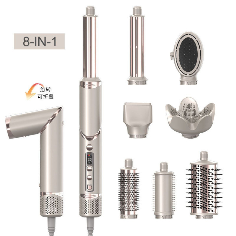 跨境高速热风梳自动卷八合一折叠