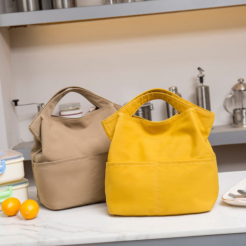 帆布环保可再生料手提饭盒包便当袋时尚手提包日式风格手拎包防水