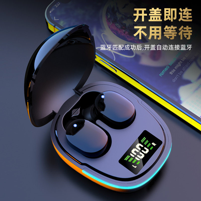 CROSS-BORDER NEW BLUETOOTH HEADSET G9S DAZZLING BREATHING LIGHT DIGITAL DISPLAY IN-EAR BLUETOOTH HEADSET 5.1 COMPACT