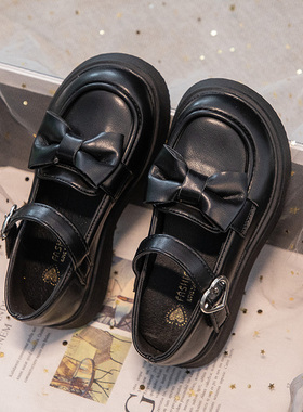 女童黑色皮鞋公主单鞋儿童中小学生礼服演出鞋校园钢琴舞台表演鞋