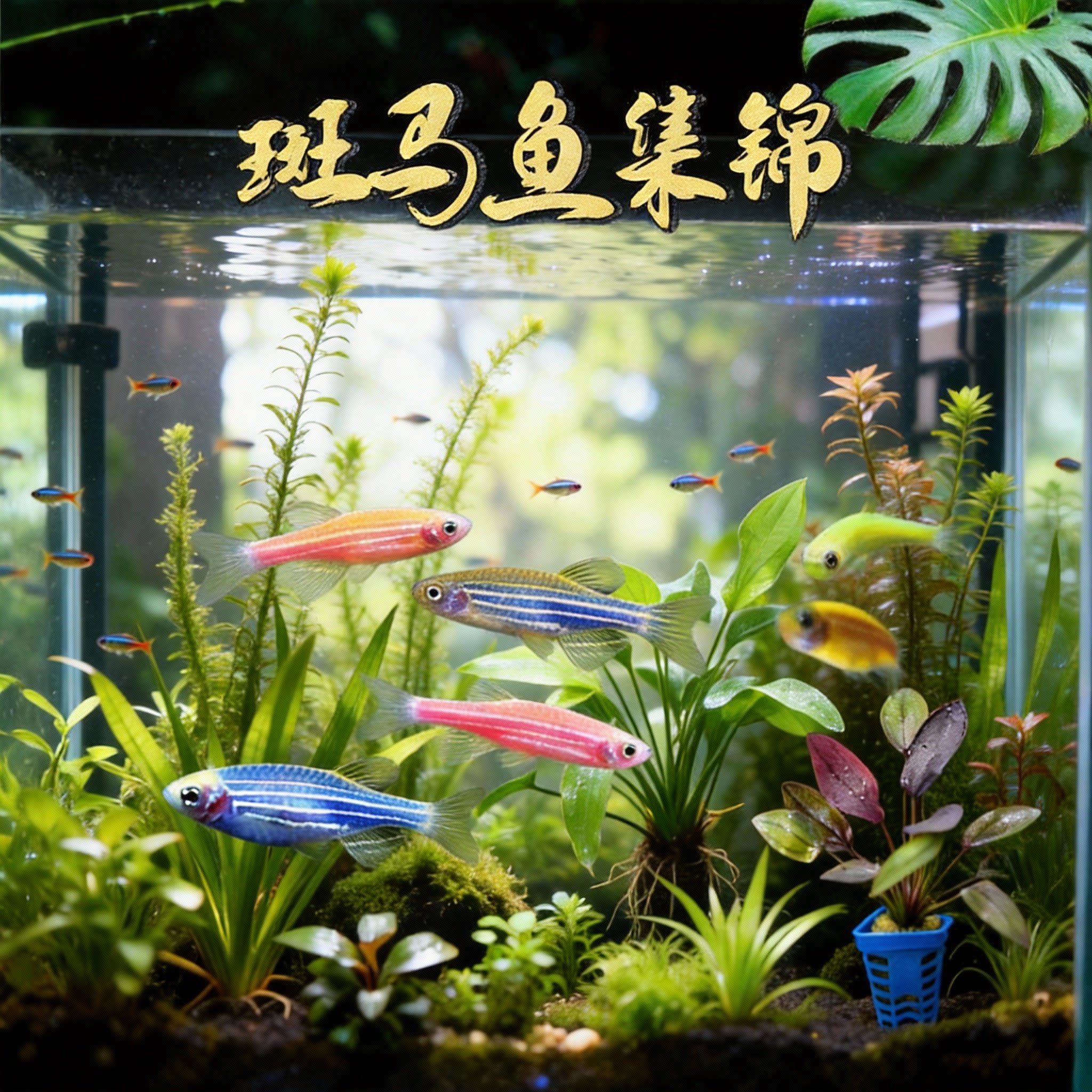 糖果色斑马鱼观赏鱼热带鱼小型鱼活鱼荧光斑马鱼蝶翼斑马鱼缸养鱼