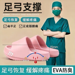 上班族医用负跟拖鞋女士居家室内凉拖鞋塑形护腰矫正o型腿扁平足