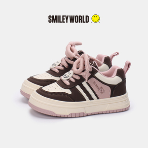 SMILEYWORLD笑脸板鞋2024秋季新款童鞋男女童韩版百搭运动休闲鞋