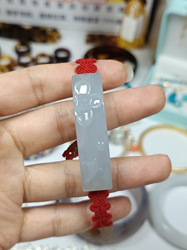 4245Y-缅A翡翠冰蓝紫手牌
