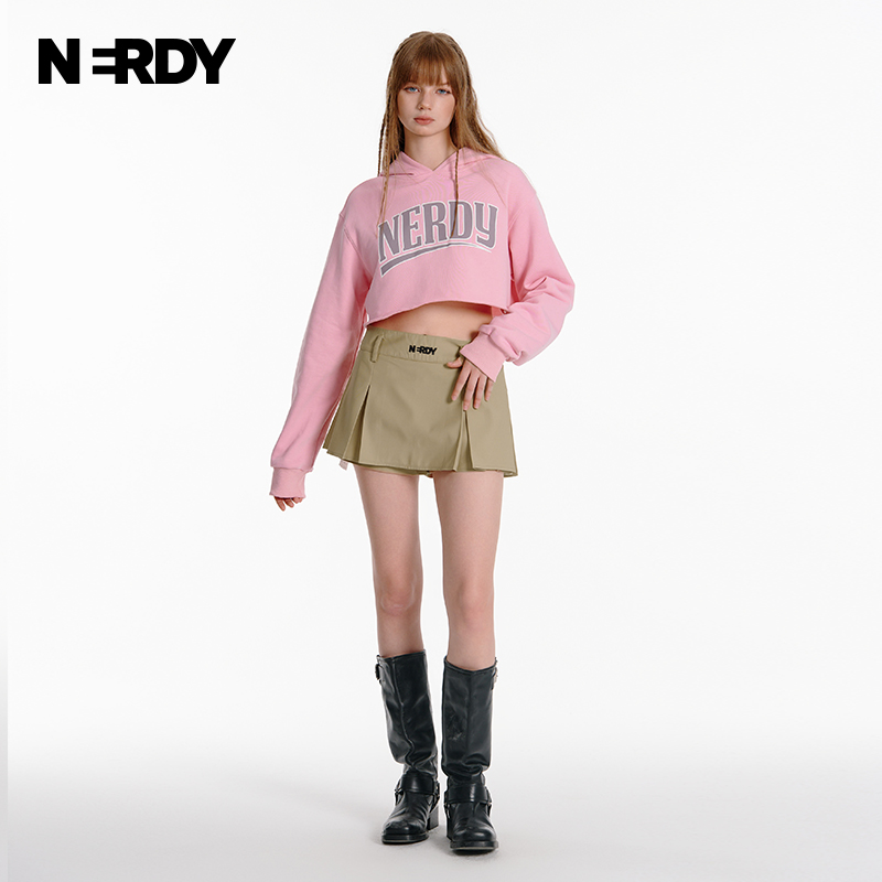 NERDY2023夏秋新品甜酷辣妹短款百褶裙裤女士时尚百搭潮流双面穿