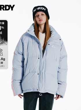 NERDY2024冬装新款保暖面包服情侣同款宽松休闲立领短款羽绒服女