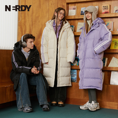 NERDY情侣同款中长款羽绒服