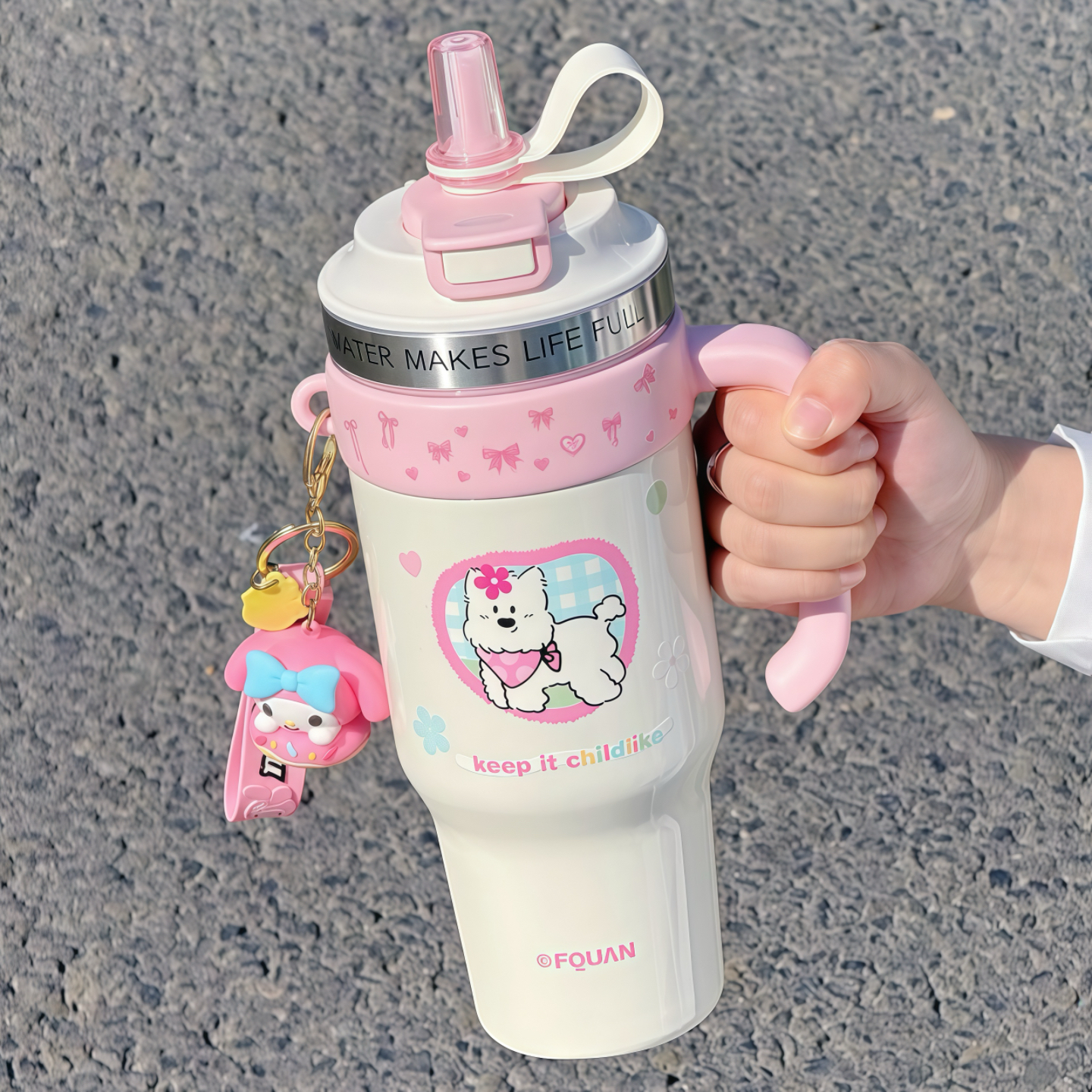 高颜值保温杯女生316L不锈钢水杯