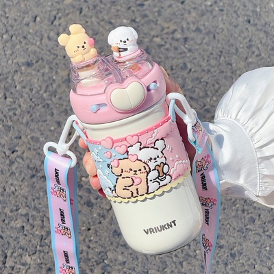 高颜值保温杯女生316不锈钢水杯