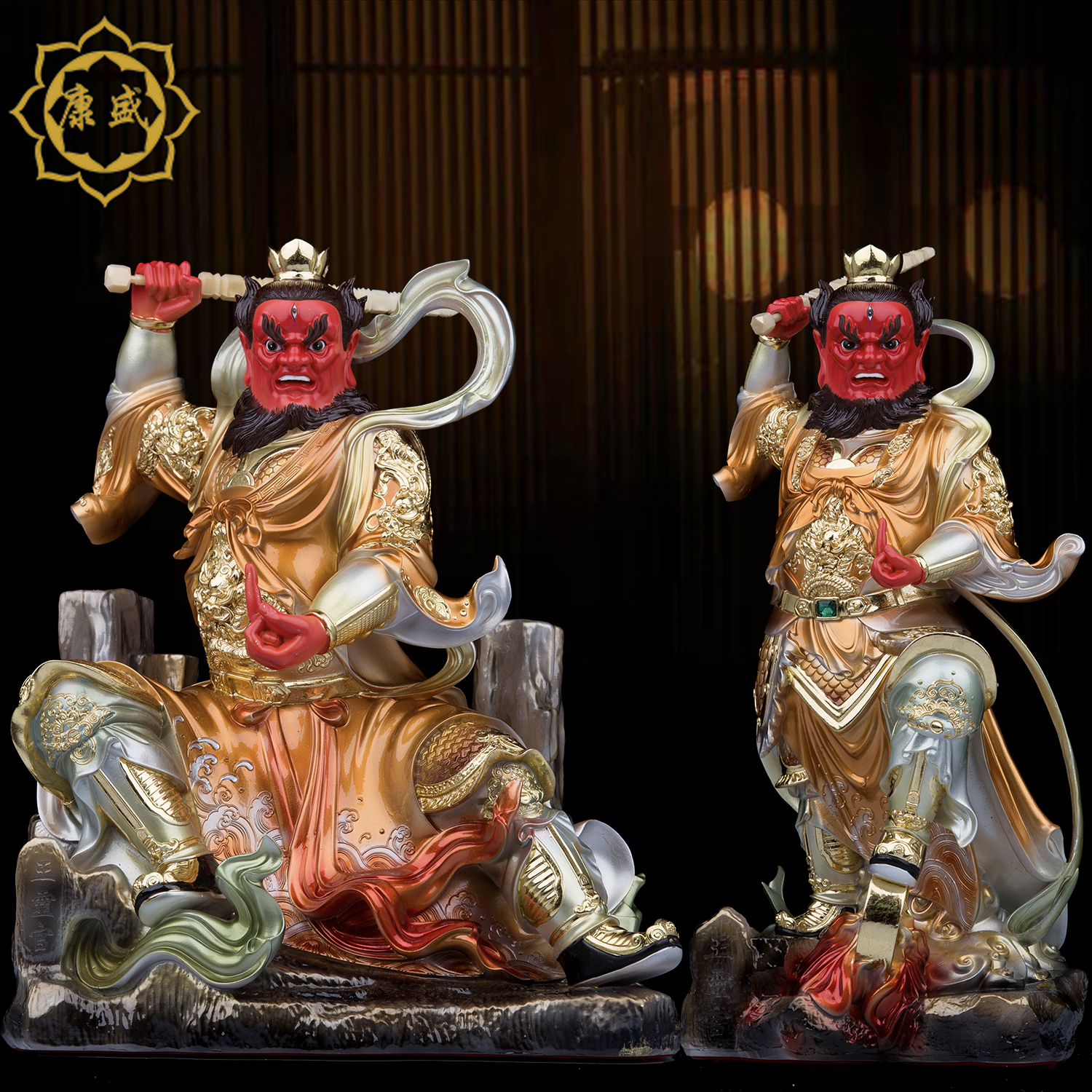 王灵官神像树脂家用摆件