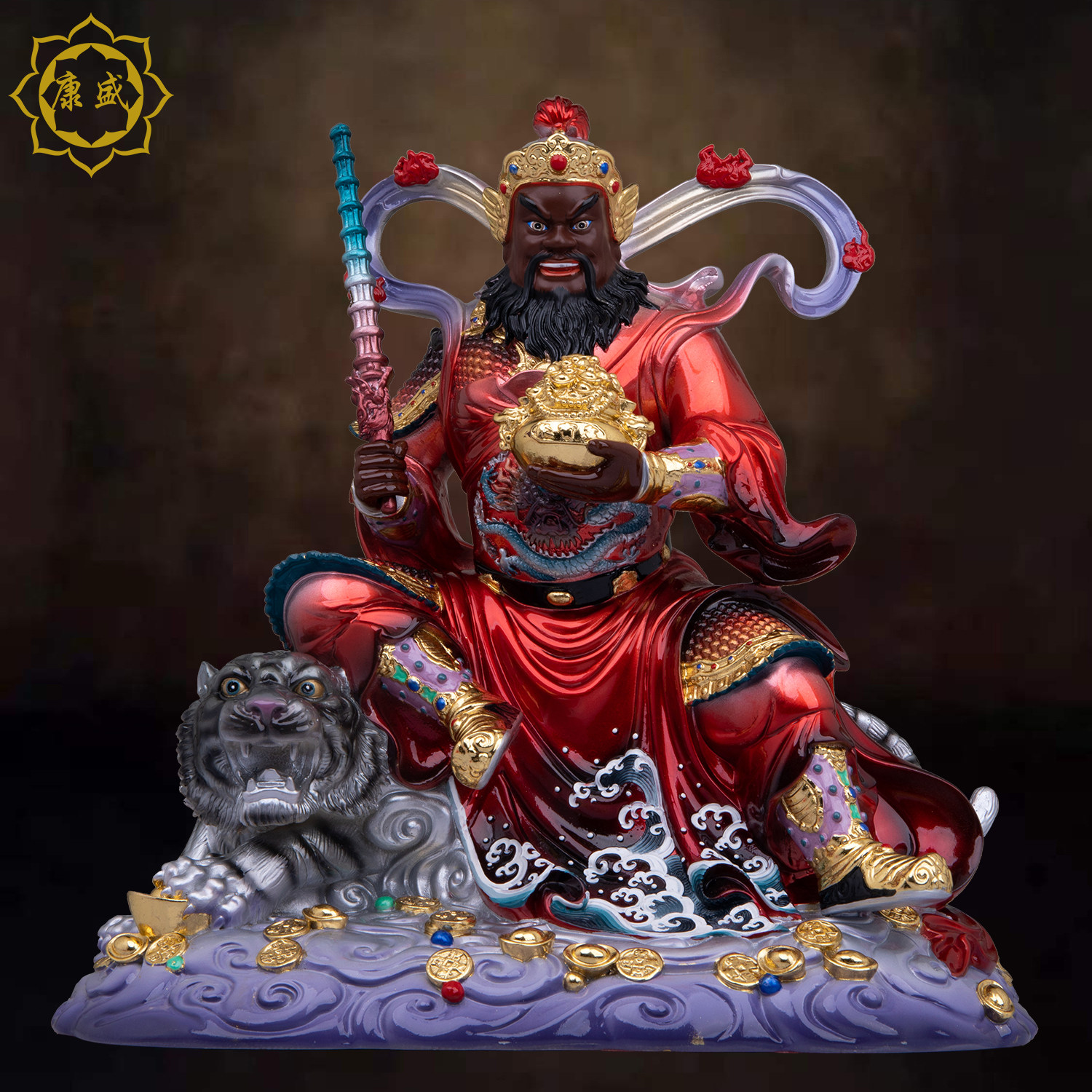 武财神赵公明神像树脂家用摆件