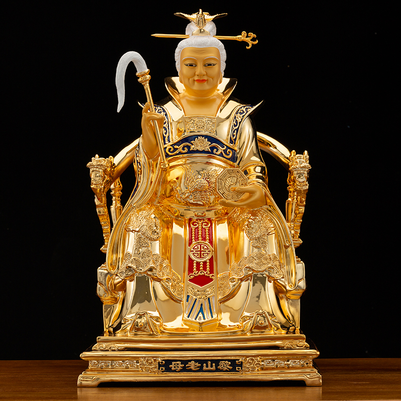 骊山老母神像纯铜家用摆件