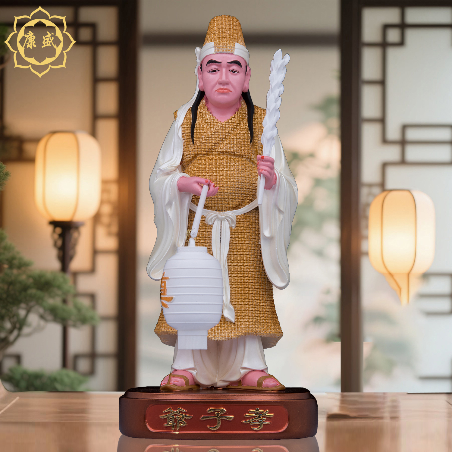 孝子爷神像马来西亚三伯爷孝子像地府阴神树脂佛像工艺品供奉摆件