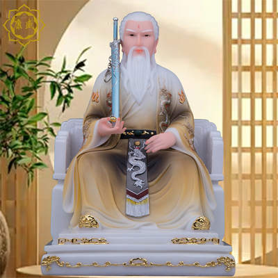 胡天霸胡天刚胡天龙汉白玉神像胡氏三兄弟七爷四爷家用龙道像摆件