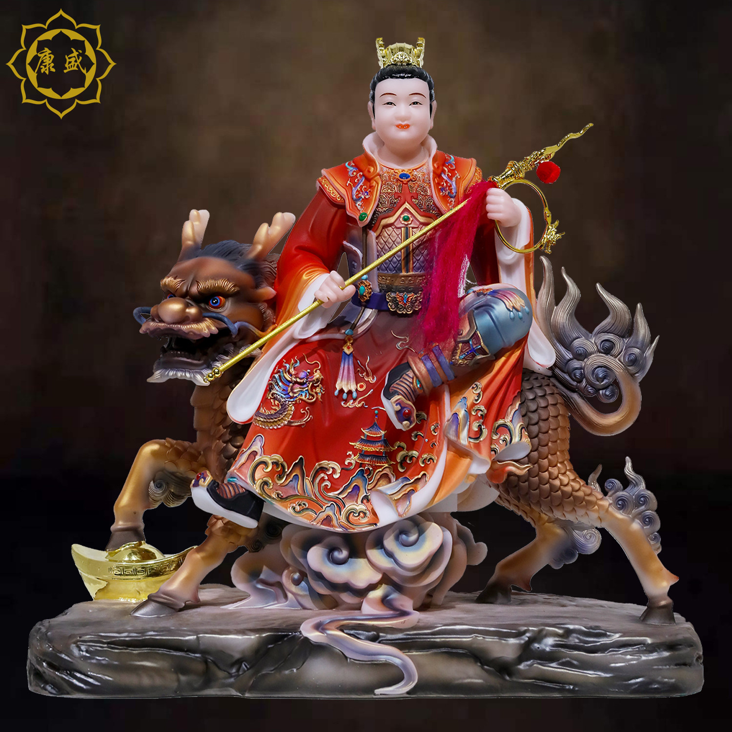 麒麟太子汉白玉神像中坛哪吒三太子骑麒麟太子家用供奉工艺品摆件,家居饰品,装饰摆件,淘宝优惠券,粉丝福利购,淘宝优惠卷