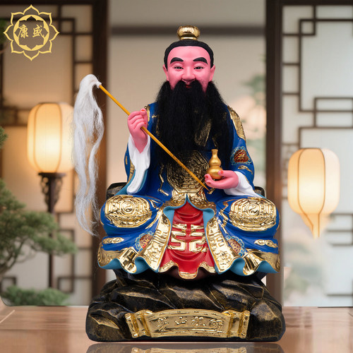 茅山祖师爷神像树脂道家茅山派的祖师爷三茅真君家用供奉摆件平安