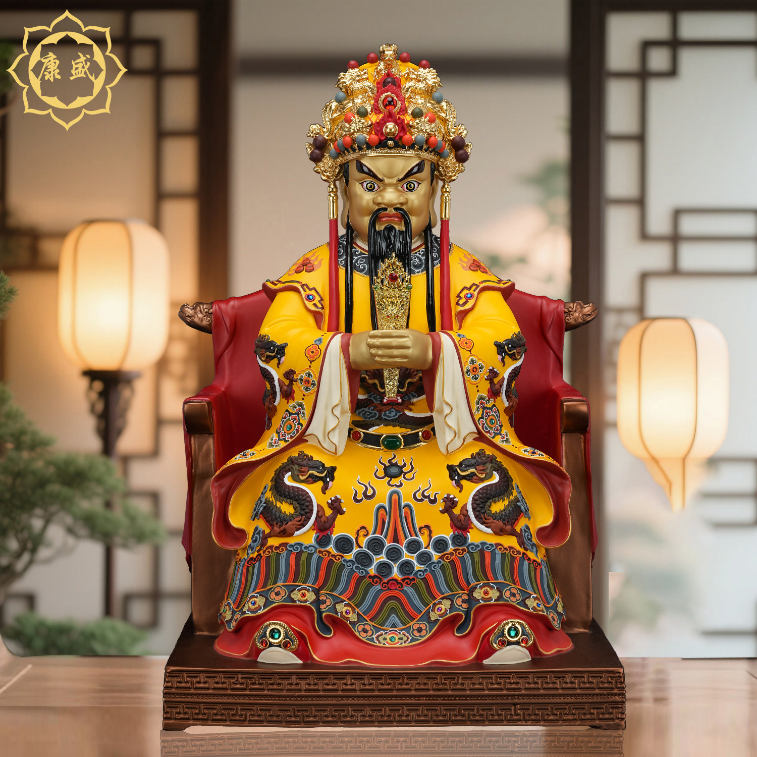 龙五爷铜像龙王菩萨佛像龙五爷龙王爷财神爷神像家用佛堂供奉摆件