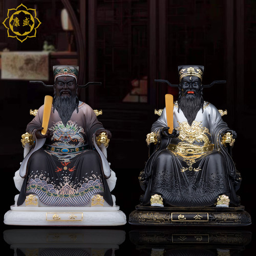 包公神像汉白玉家用摆件