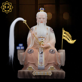 太白金星神像汉白玉彩绘李长庚神像摆件家居道场太白金星佛像摆件