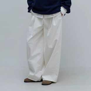 nothing written休闲裤女2025冬季新款moondal灯芯绒直筒阔腿长裤