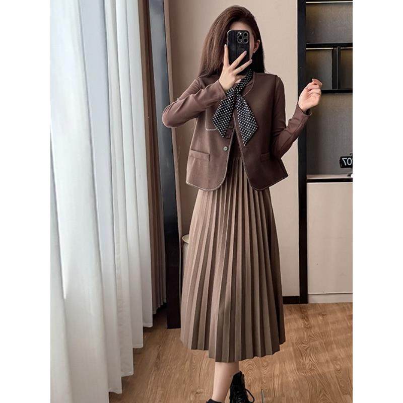 ROUMIKL西装马甲两件套连衣裙女秋冬韩系氛围感穿搭高级感巨好看