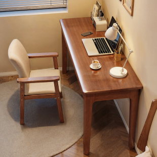 实木书桌小户型家用成人长条桌现代简约学生学习写字桌卧室电脑桌