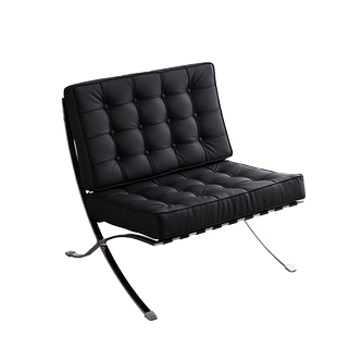 巴塞罗那椅北欧极简单人洽淡沙发意式设计师休闲躺椅