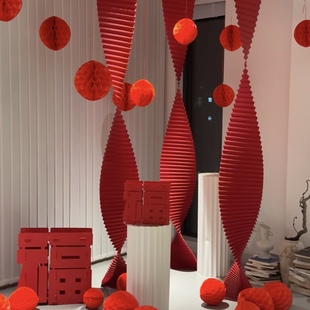 2026马年装饰新年长条福字拉花过年春节室内客厅商场橱窗背景挂饰