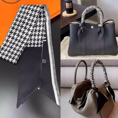 丝巾女2025新款冬包手柄绑带长条细窄丝巾丝带脖饰高级适用琳迪包