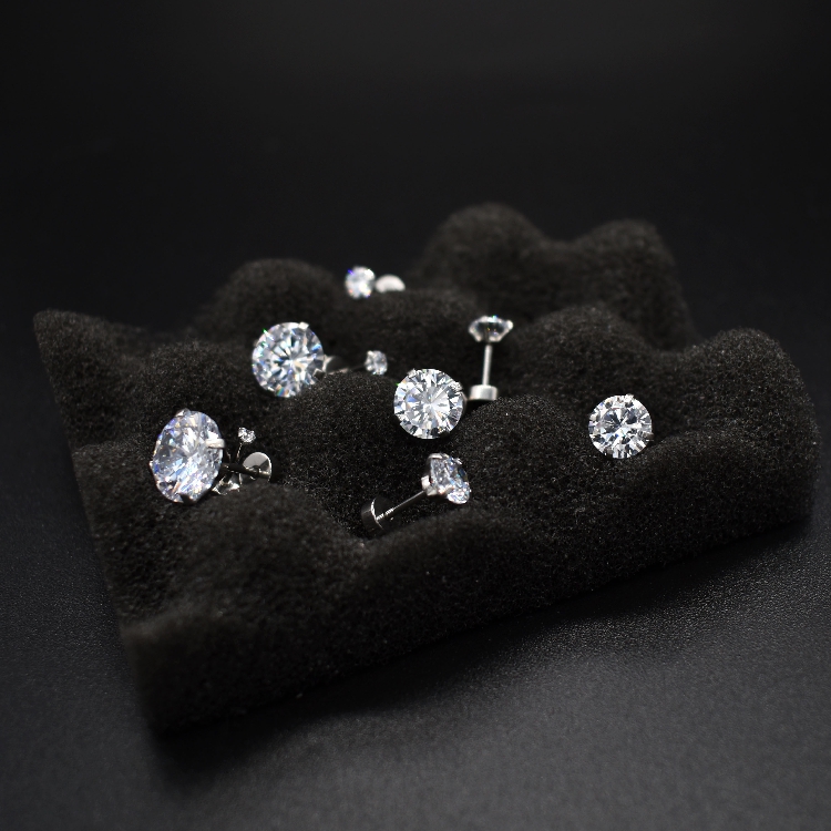 明星同款鈦鋼平底超閃鉆螺絲擰扣