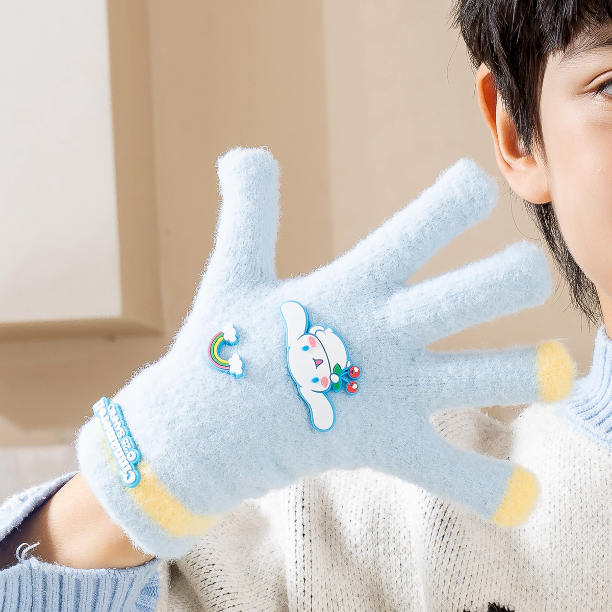 三丽鸥儿童五指手套中大童全指秋冬季保暖女学生库洛米男孩玉桂狗,童装/婴儿装/亲子装,手套,淘宝优惠券,粉丝福利购,淘宝优惠卷