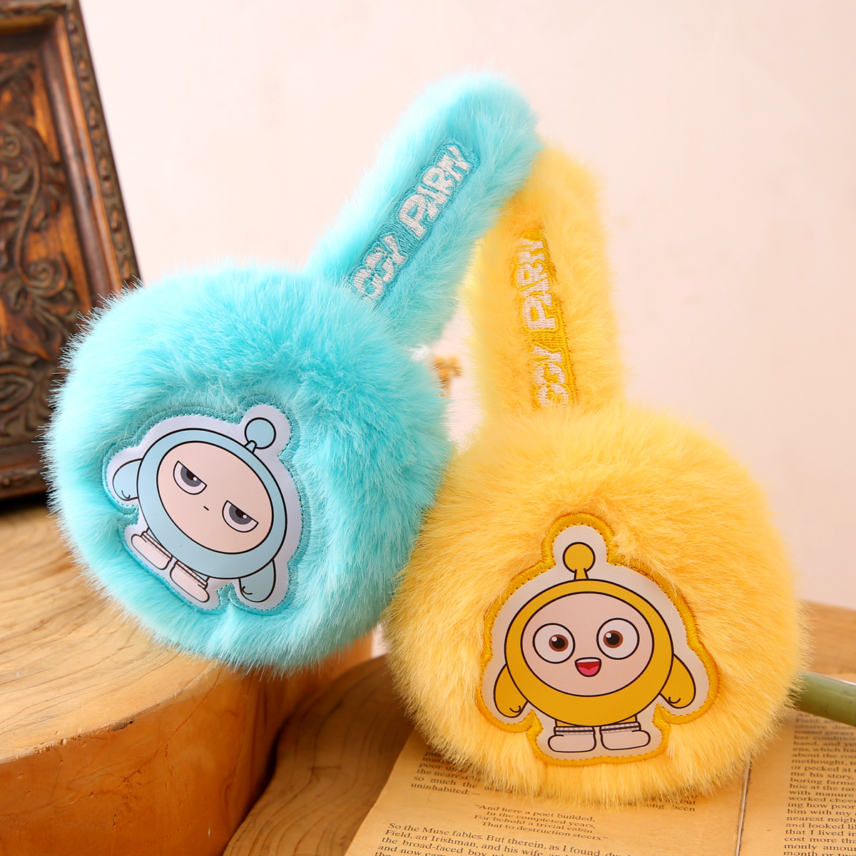 蛋仔耳罩冬季保暖男女童毛绒冬季护耳朵冬天耳罩小孩耳捂子耳闷子