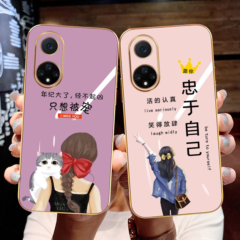 镜头防摔novo软壳保护套nam-al00只想被宠nv男女文字huawei卡通闺蜜