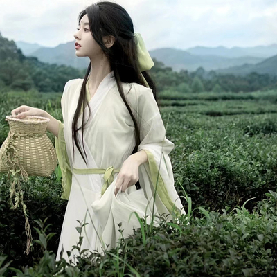 原创宋制汉服古装女超仙汉元素日常可穿交领襦裙古典舞蹈洋装