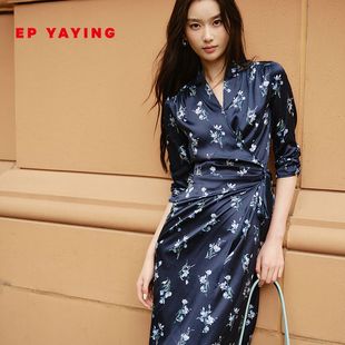 2024春季 真丝提花双面印花茶歇裙 4652A YAYING雅莹女装 新款