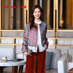 2025新品 重磅桑蚕丝锦缎丝绵服 M101A YAYING雅莹女装