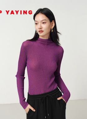 EP YAYING雅莹女装 弹力修身针织打底衫 2025新品9910A