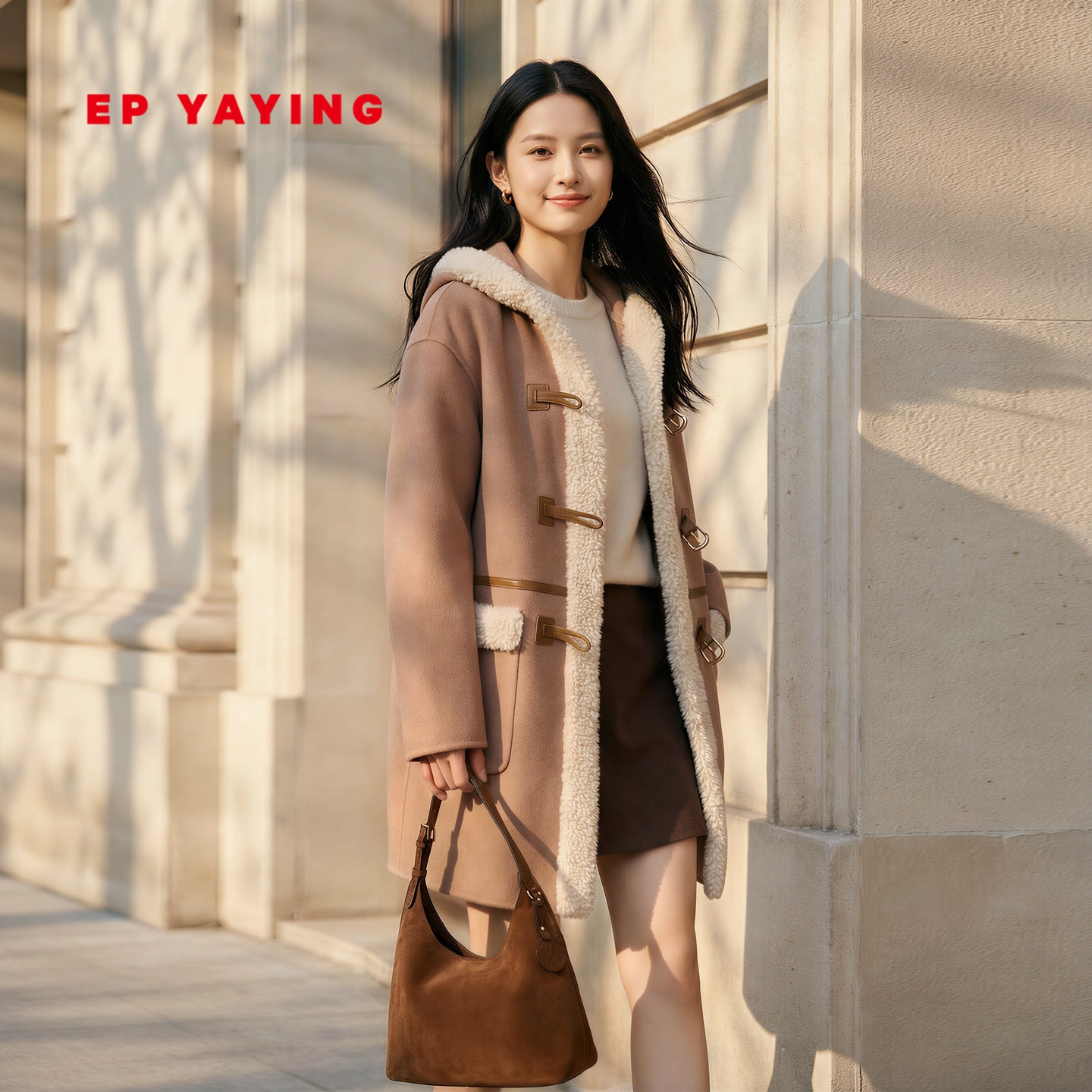 EP雅莹绵羊毛双面呢大衣