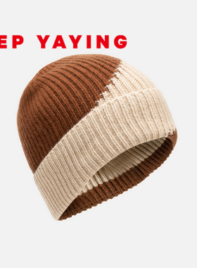 EP YAYING雅莹女帽 温暖羊绒针织帽撞色毛线帽  商场同款ZH08A