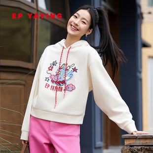 国潮生肖 2024早春新款 EP雅莹女装 连帽抽绳发热卫衣 5207A 时尚