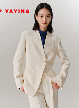 EP YAYING雅莹女装 桑蚕丝羊毛沉香乔雅正西装外套 2025新品1132A