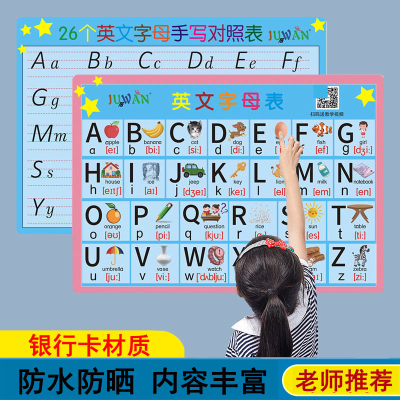 26个英文字母无声卡片英语